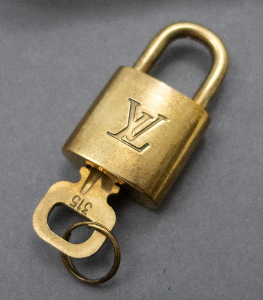 LOUIS VUITTON ORIGINAL PADLOCK SCHLOß LOCK KEY #315 SPEEDY KEEPALL TASCHE BAG