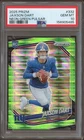 JAXSON DART 2025 PANINI PRIZM NEON GREEN PULSAR PRIZM ROOKIE #332 PSA 10 POP 3