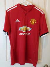 Vtg adidas Manchester United Chevrolet Red Soccer Jersey. Men's Large