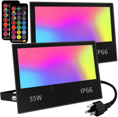 LED 35W Flood Light 12 Color RGB Smart Outdoor Party Stage Bluetooth Lighting