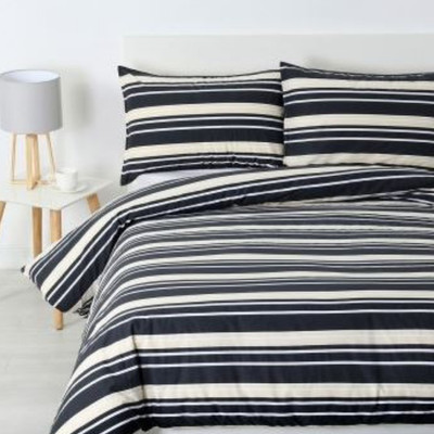 Brighton Hotel Quilt Cover Set Charcoal -Queen | Bnb Supplies
