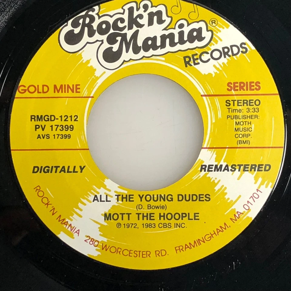 Mott The Hoople / All The Young Dudes / 1990 45rpm / Mint! - Image 3 of 4