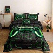 5 Pieces Gaming Bedding Set For Boys Gamer Comforter Set Twin Sizevideo Game Com