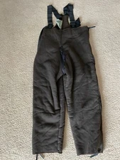 Army Overalls Bib Cold Weather Fleece Overalls Brown X-Large Long