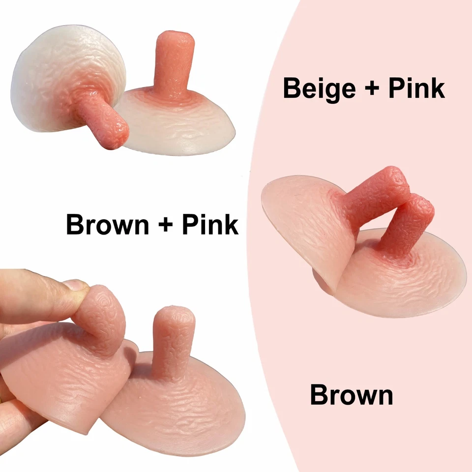 Adhesivo de Silicona para Pezón BIMEI Extra Largo para Forma de Pecho Drag Queen Transgénero Foto 3 de 3
