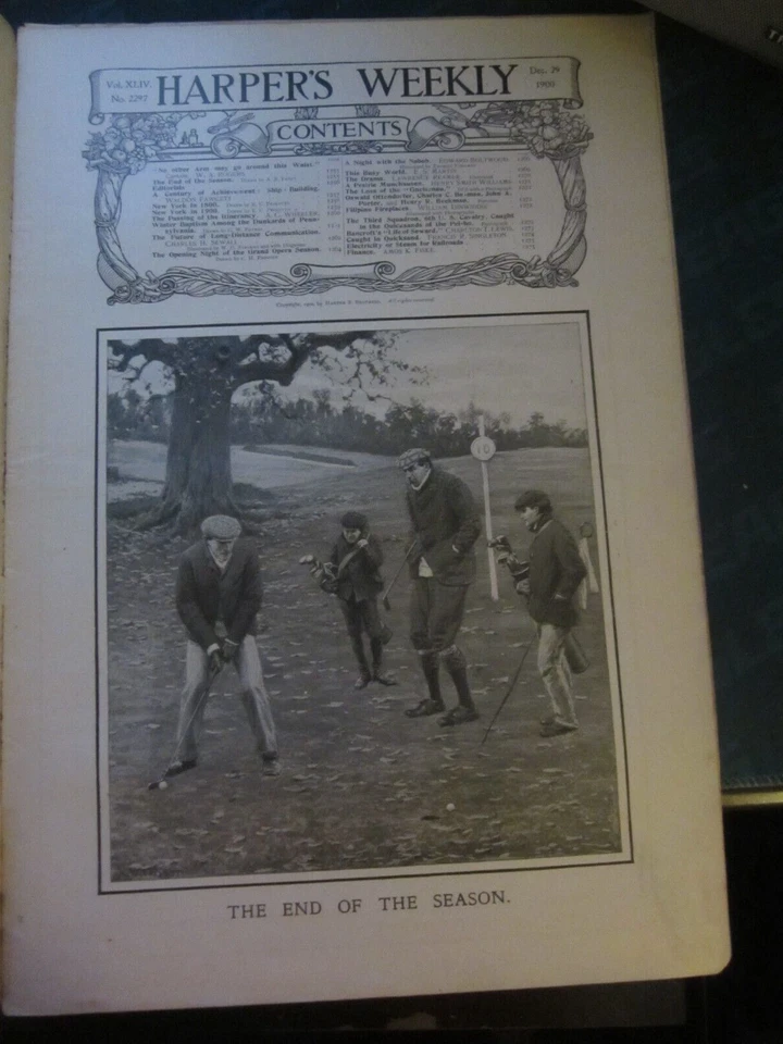Harpers Weekly Magazine December 29 1900 The End of the Season Golf Theme 64 - Image 2 of 2