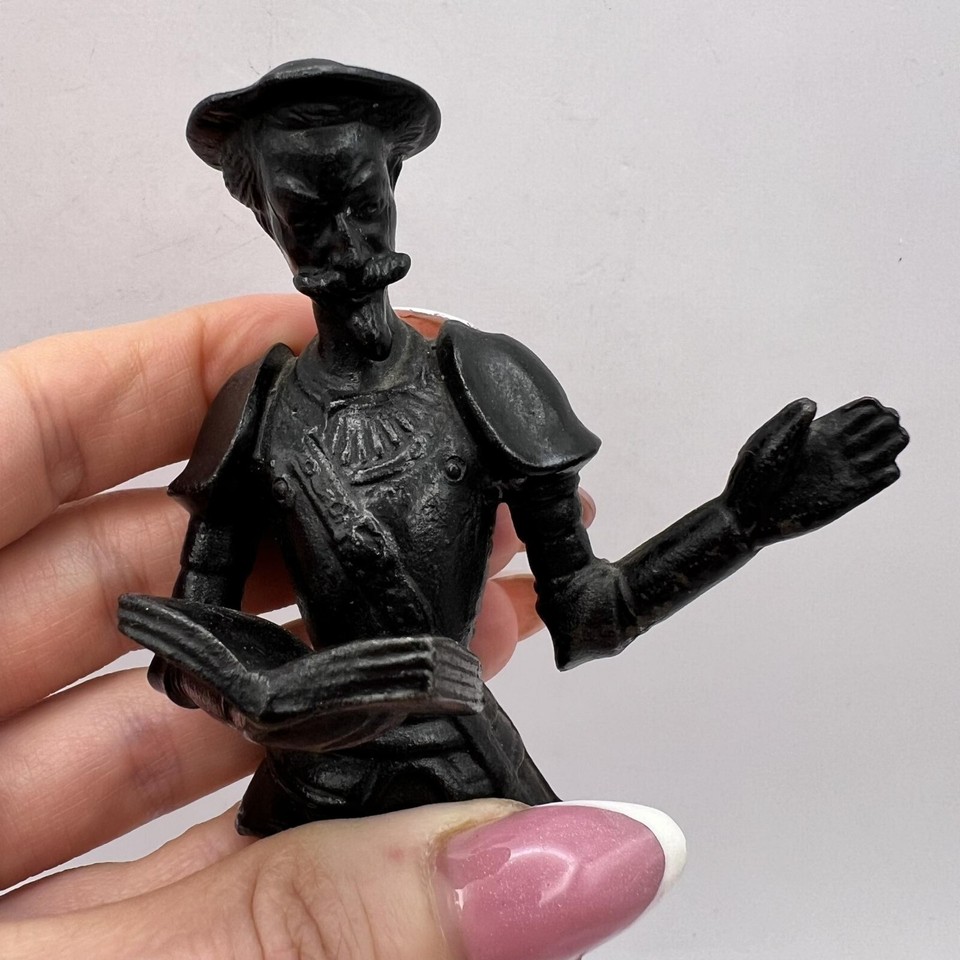1978 Vintage USSR Kasli Cast Bronze Figure Statue Don Quixote Decor