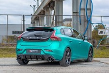 CUP Diffusor Ansatz SCHWARZ für Volvo V40 R Design Heckansatz Heckschürze ABS
