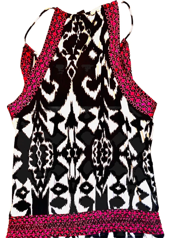 Mono INC Sin Mangas Halter Pierna Ancha Estampado Gráfico Boho Y2K LP Foto 2 de 4