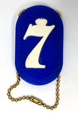 VTG Seagram's Seven Crown Blended Whiskey Advertising Coin Holder Keychain M23