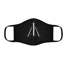 Original Logo Fitted Polyester Face Mask Black and White S/M