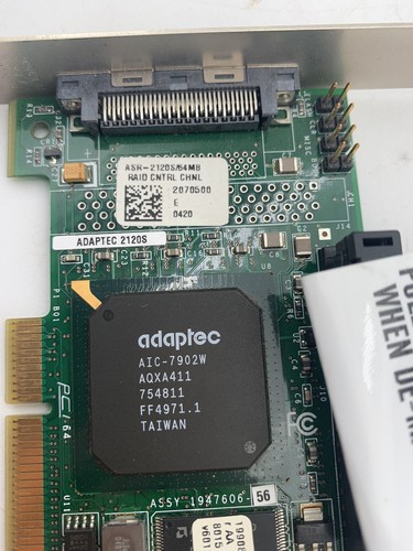 Adaptec ASR-2120S/64MB SCSI RAID Controller Card And Wiring Harness - Afbeelding 3 van 5