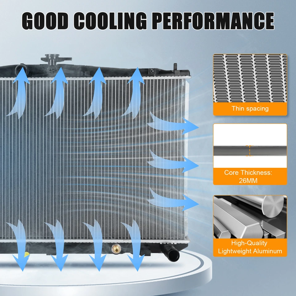 Fits 2011-2017 Toyota Sienna 2010-2016 Lexus RX350 3.5L Aluminum Radiator 13117 Foto 3 de 4