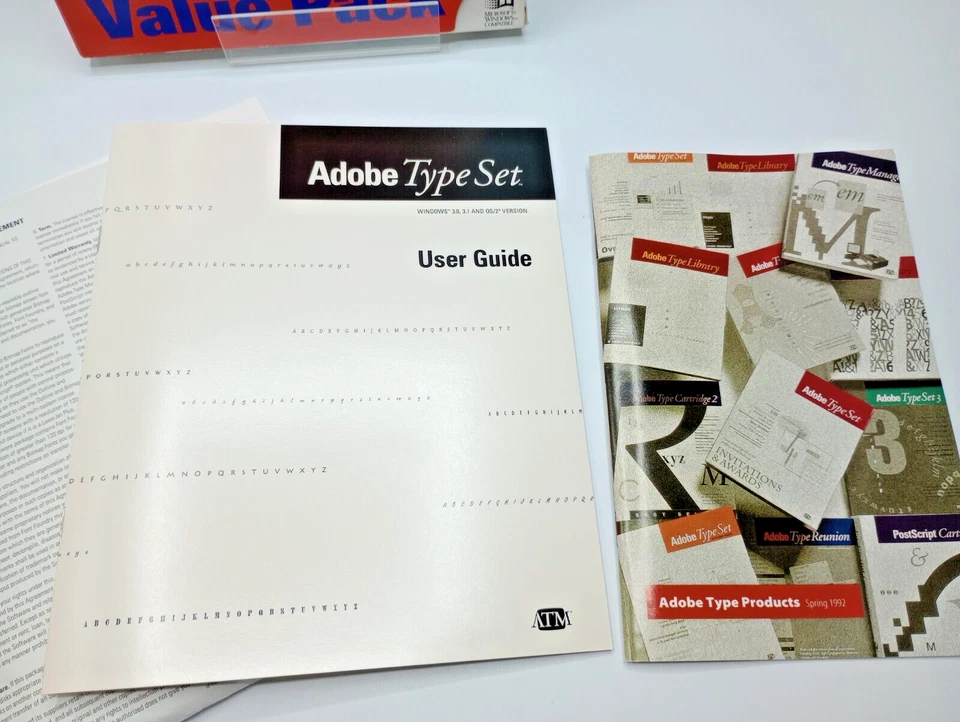 Adobe Type Set Value Pack for Windows 3.0, Win 3.1 and OS/2 - Complete in Box - Image 4 of 4