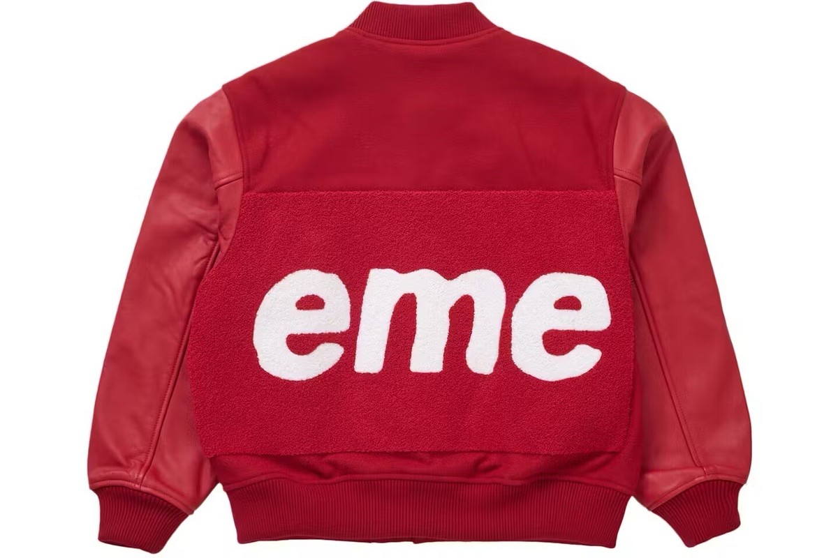 Supreme Big Logo Chenille Varsity Jacket | eBay