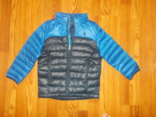 NEW POLO RALPH LAUREN Boy39s Size 5 DOWN Ski Jacket Coat Lightweight Blue NWT