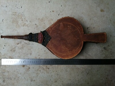 Soufflet à Main En Bois Pour Cheminée Et Barbecue - 30,5x12,5cm - Design Rétro - Allumage Facile Du Feu