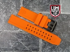 LUMINOX 23mm Rubber Strap EVO Diver Watch Band 3050 3950 Colormark Orange PVD R