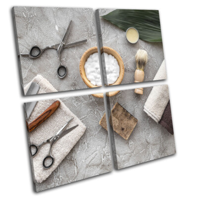 Hipster Male Grooming Barber Shop Urban MULTI Leinwand Kunst Bild drucken