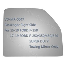 Upper Tow Mirror Glass For 2017 2018 2019 Ford F250 Super Duty Passenger Side RH