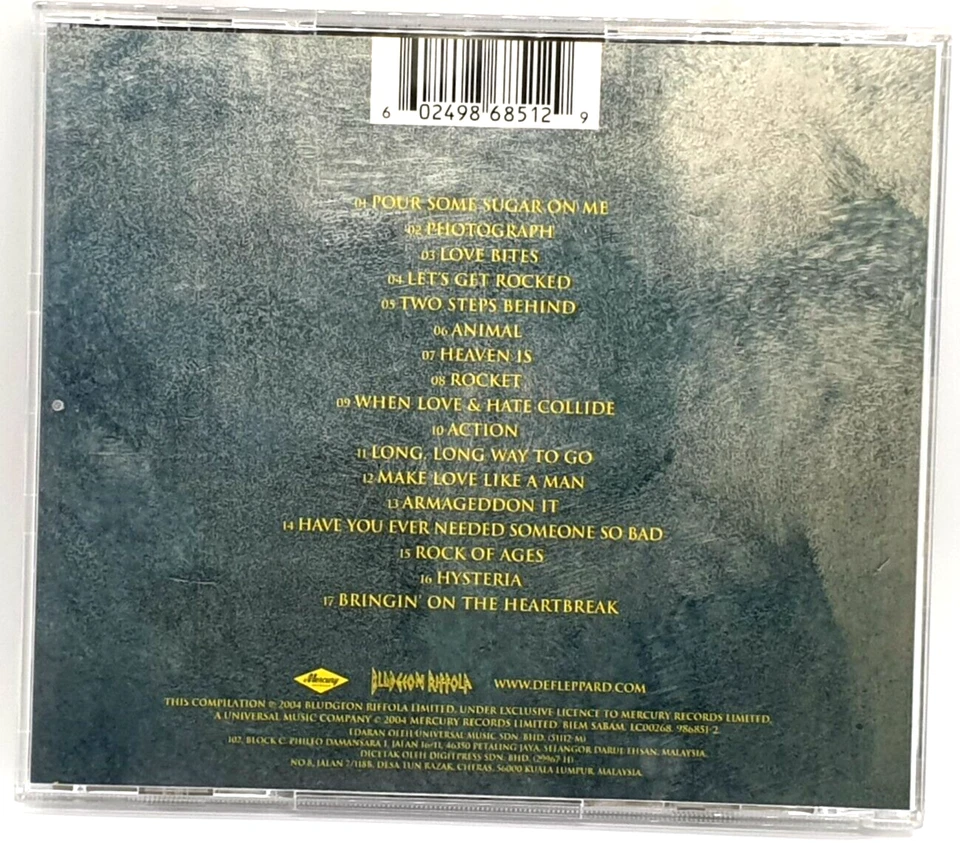 Def Leppard : Best Of CD Album - ROCK OF AGES - HYSTERIA - JOE ELLIOT - Image 2 of 3