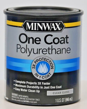 Minwax One Coat Transparent Satin Clear Polyurethane 1 qt.