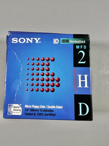 Disquettes Sony 3,5" 2HD 1,44 Mo 10MFD-2HD IBM formatées 40 neuves 17 boîte ouverte - Photo 6/9