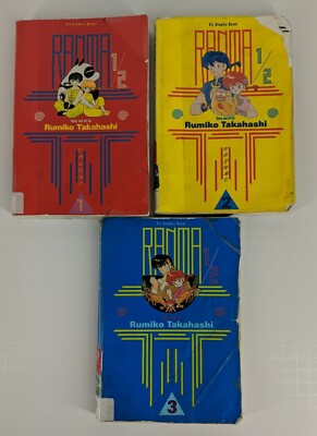 RANMA 1/2~Vol 1 2 3 English Manga~Rumiko Takahashi~Viz | eBay