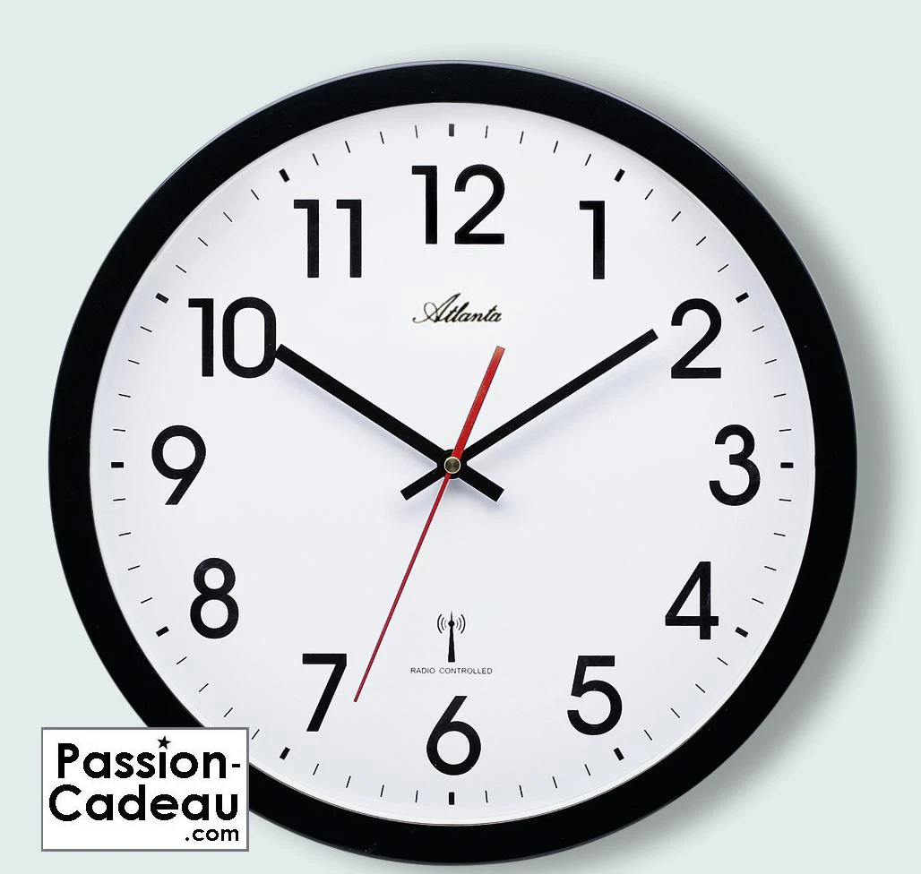 Horloge Murale Radio-pilotée Mebus 52451 – Argentée, 25 Cm, Classique