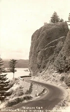 Bishops Cap Columbia River Highway OR Oregon Vintage Postcard RPPC Photo