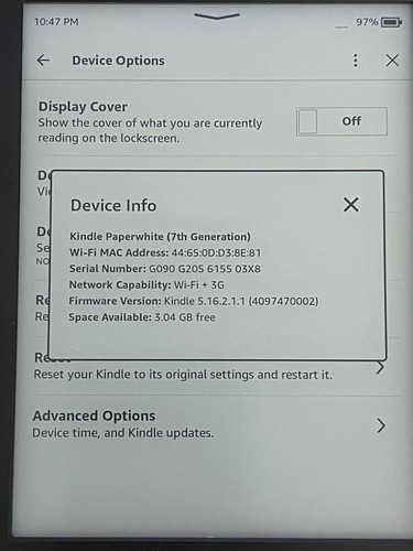 Kindle Paperwhite 3rd, 7th Generation, Black,Bundled Belkin cover, 1 screen flaw - Afbeelding 5 van 9