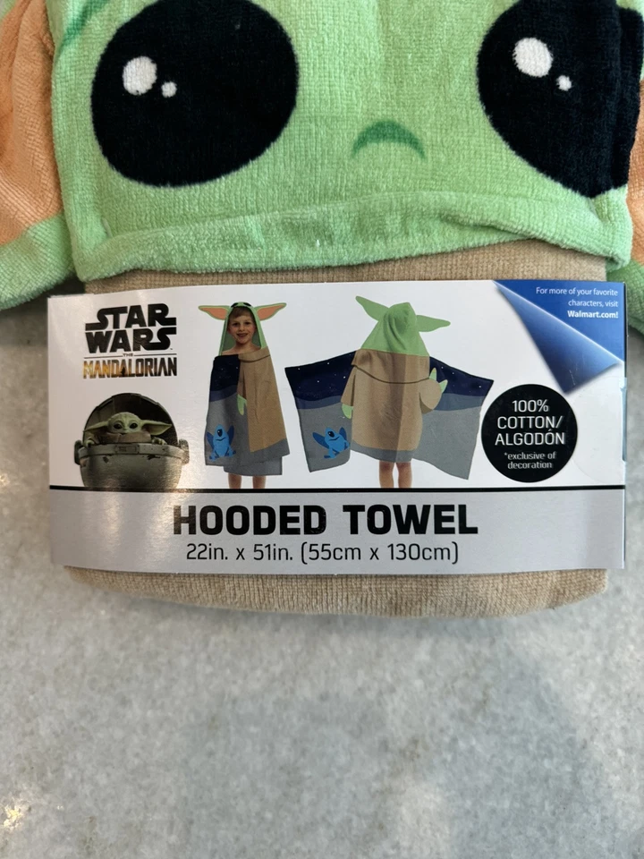 Toalla con Capucha Star Wars The Mandalorian The Child Baby Yoda 22 x 51 100% Algodón Foto 2 de 4