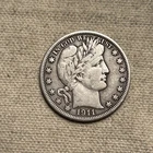 1911 BARBER HALF DOLLAR ~ ALL OF LIBERTY! NICE BOLD ORIGINAL VERY FINE VF! QA