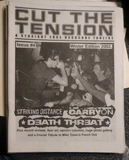 "Cut The Tension" Fanzine Issue #4/CARRY ON/DEATH THREAT/HARDCORE/STRAIGHTEDGE