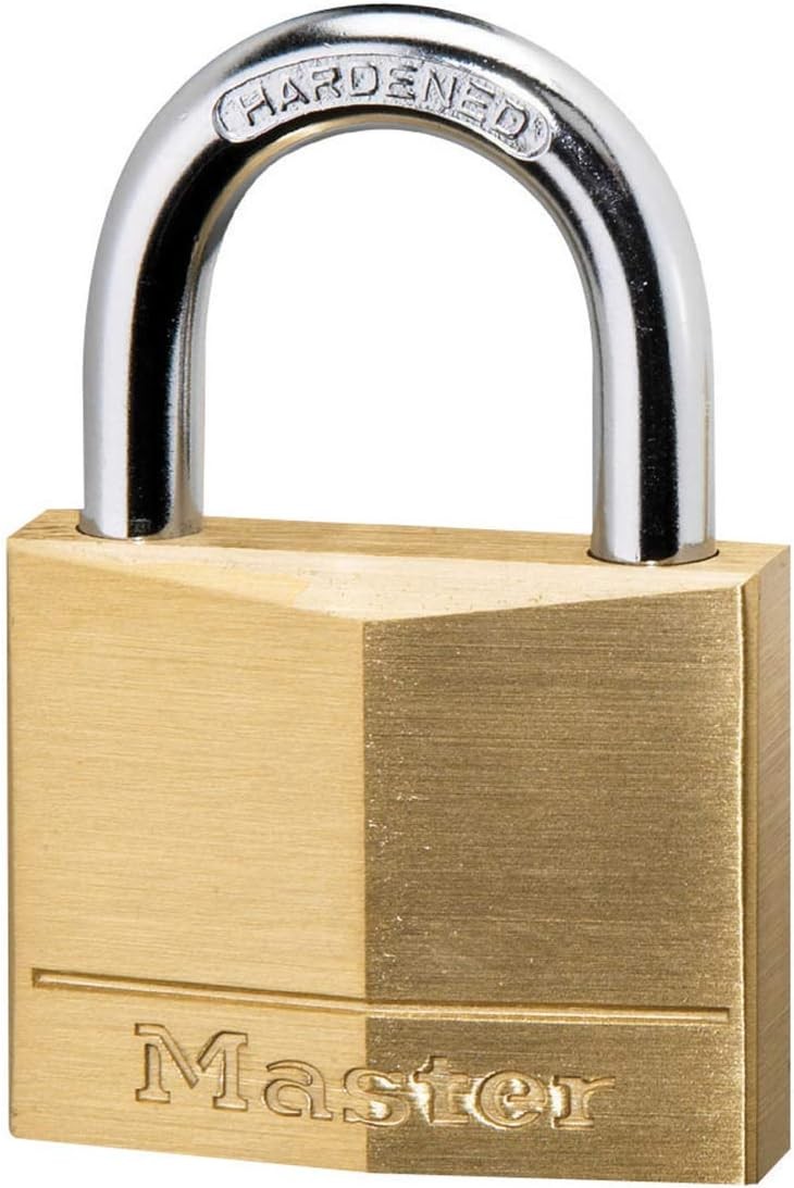 Master Lock 140EURD Key Padlock with Brass Body, Gold, 6 x 4 x 1,3 cm