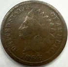 1864 L On Ribbon Indian Head Cent Exact Coin Imaged #IND1982