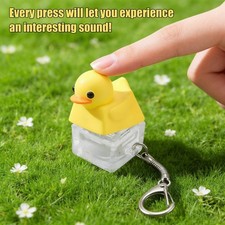 Quacking Duck Resin Keycap Keychain Accessory Anxiety Relief Sensory Toy