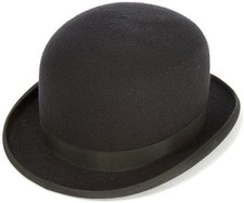 Derby Bowler Hat Costume Hats for Men Women Unisex Cosplay Party Fancy Black