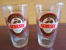 Set Of 2 Genesee Brewing Company 16 Ounce Pint Glasses