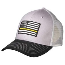 Caterpillar Equipment USA Flag Patch Snapback Mesh Cap/Hat