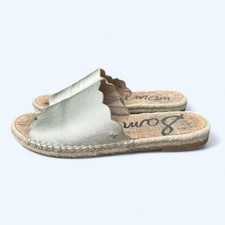 Sam Edelman Andy Espadrille Gold Slide Slip On Sandal Women's size 9 M Preppy