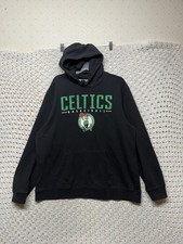 NBA Boston Celtics Basketball Courtside Hoodie Sweatshirt Mens 2XL Black Hooded