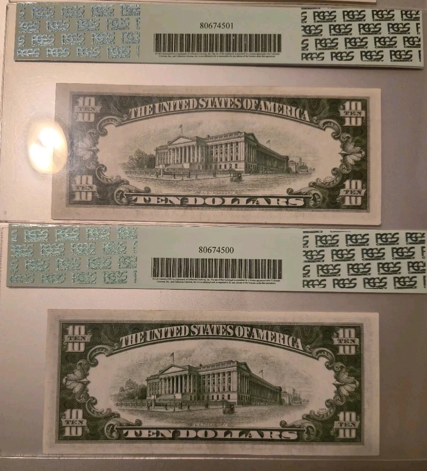 PCGS Dallas FRN $10 1934(M) DGS 58PPQ, 1934-A 53, 1934-B 58, 1934-C WIDE... - Image 4 of 4