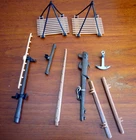 Playmobil vintage Pirate Ship masts, loading platform, more
