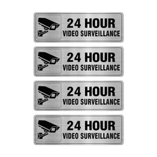 4 Pieces Video Surveillance Sign Camera Signs Practical Weatherproof Monitorings