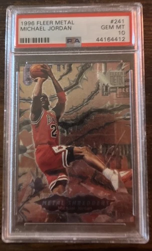 MICHAEL JORDAN 1996 FLEER METAL SHREDDERS PSA 10