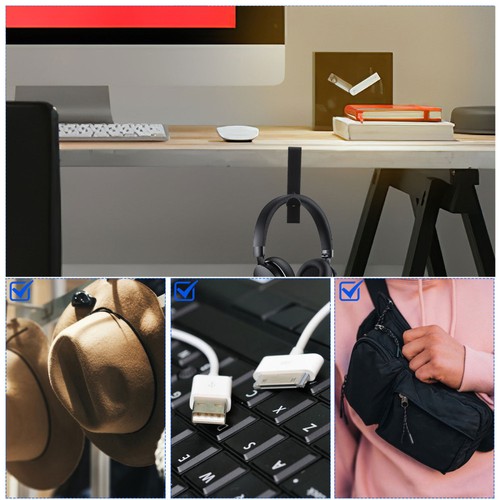 Kopfhörerständer für Kopfhörer Schreibtisch Headset Halter Wandmontage Aufhänger - Bild 3 von 12