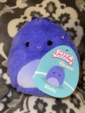 Squishmallows Fuzzamallows Bubly With Tags. 4”