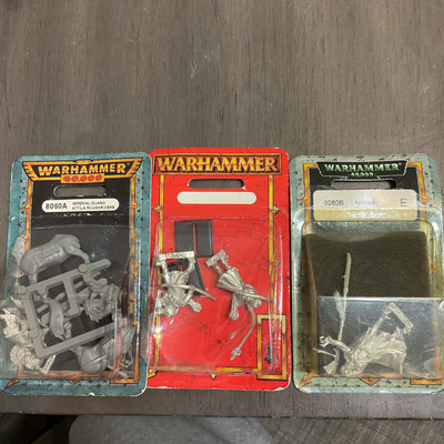 vintage 1990s warhammer citadel miniatures figures sealed lot of 3