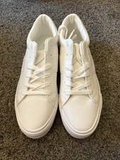 Zgr Men’s Synthetic Leather White Sneakers 
